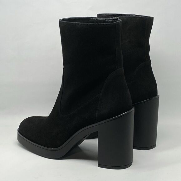 Stuart Weitzman Suede Platform Zipped Booties size 9.5 - Picture 8 of 13